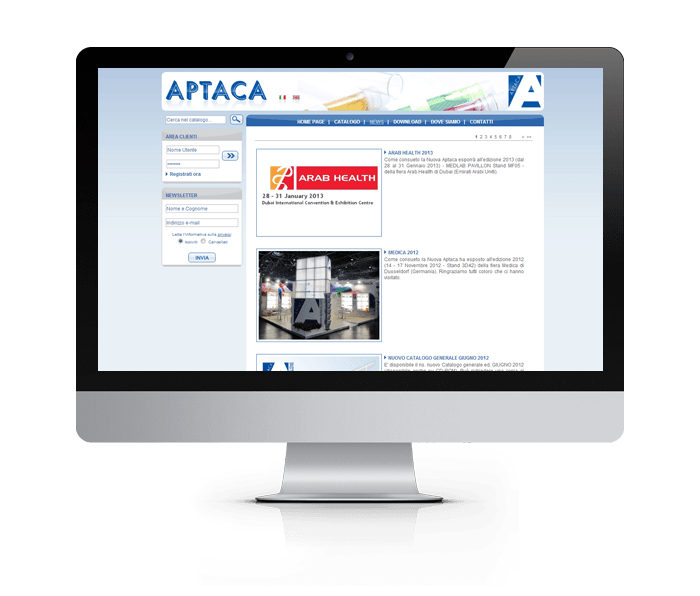 Sito internet Aptaca