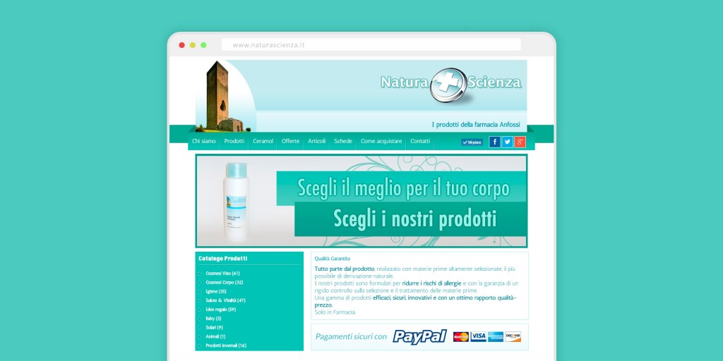 Immagine del sito Natura+Scienza