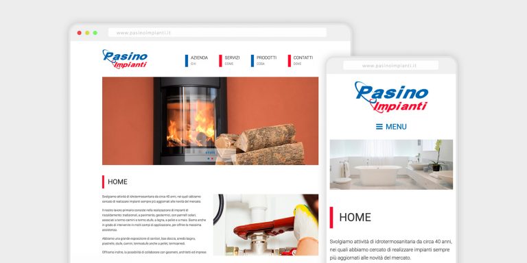 Immagine del sito Pasino Impianti