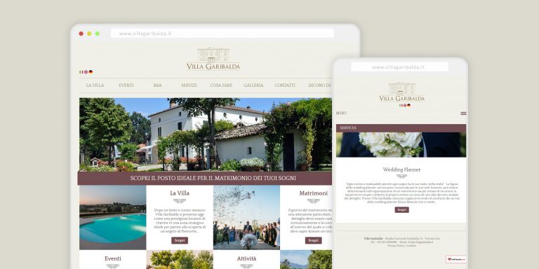Immagine del sito Villa Garibalda