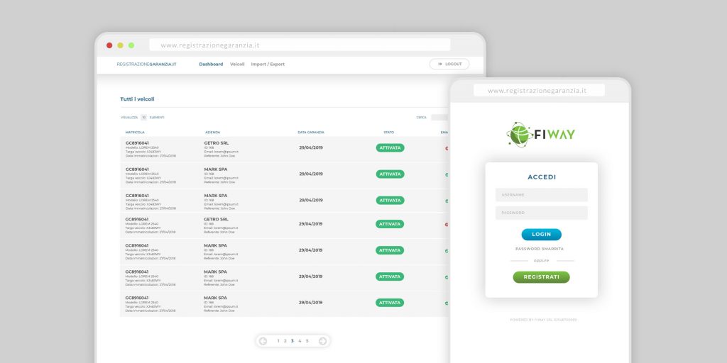 Sito Web Registrazione Garanzia Alessandria