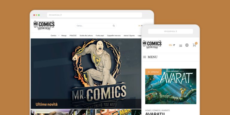 Immagine del sito Mr Comics Ecommerce